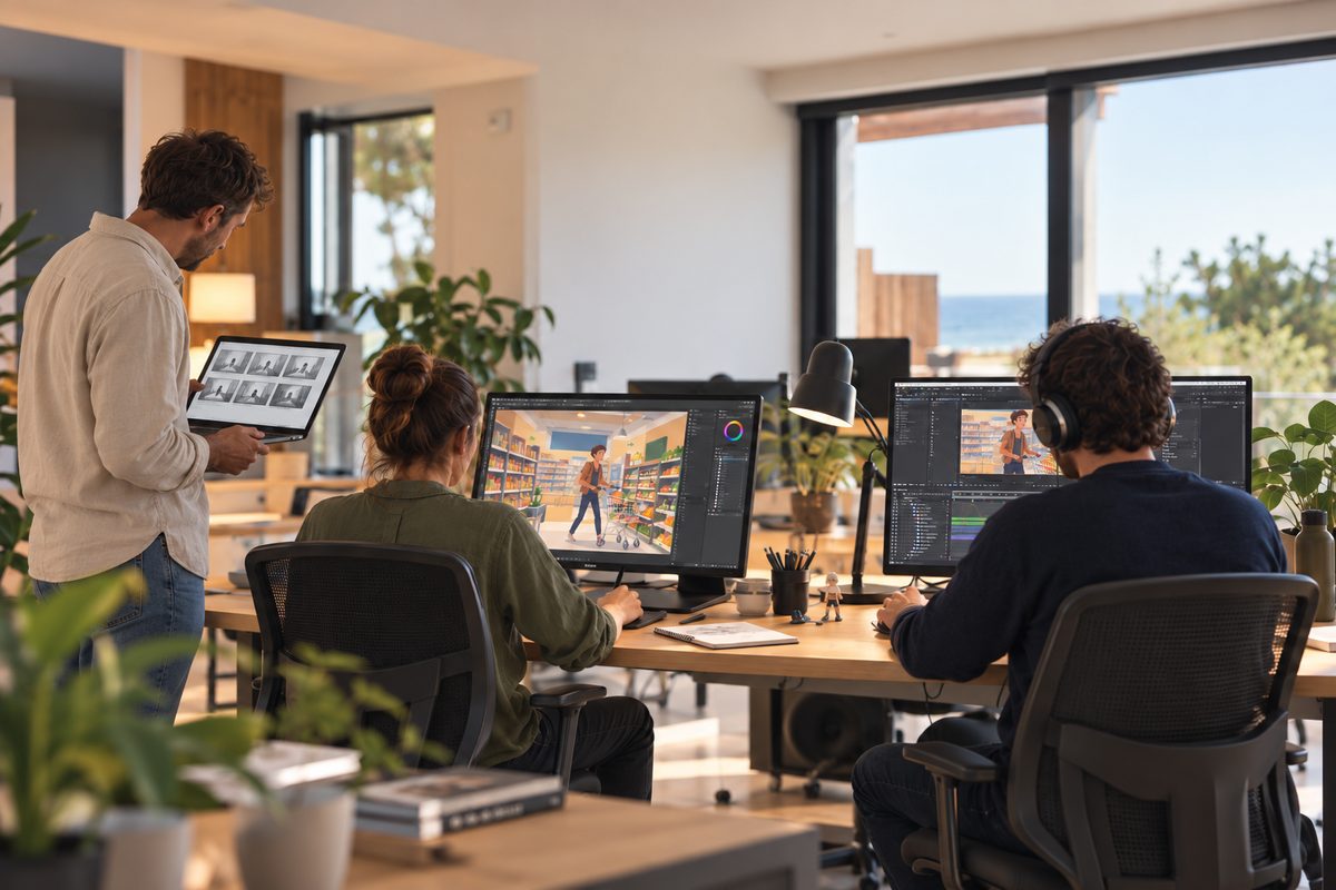 Motion Design — the Potiok team at work (view 2)